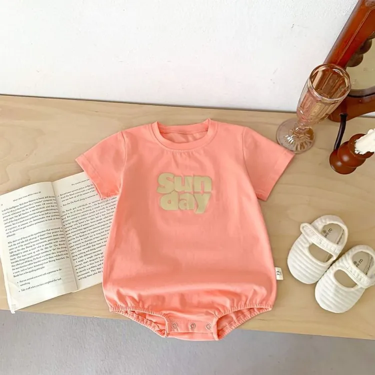 婴幼儿三角爬服夏季薄款短袖哈衣新生儿连体衣男女宝宝包屁衣韩版