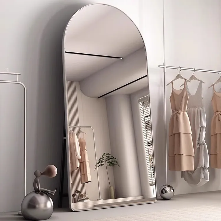 镜子穿衣全身镜落地镜女服装店专用显瘦美颜超白防爆大尺寸试衣镜