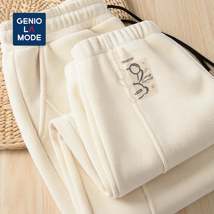 GENIOLAMODE加绒裤子男冬季青少年加厚宽松保暖外穿棉裤