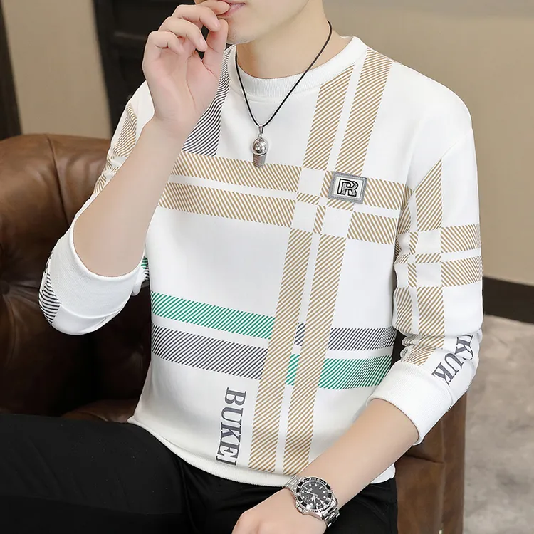 狮梵希品牌男士秋冬新款时尚百搭套头卫衣6602