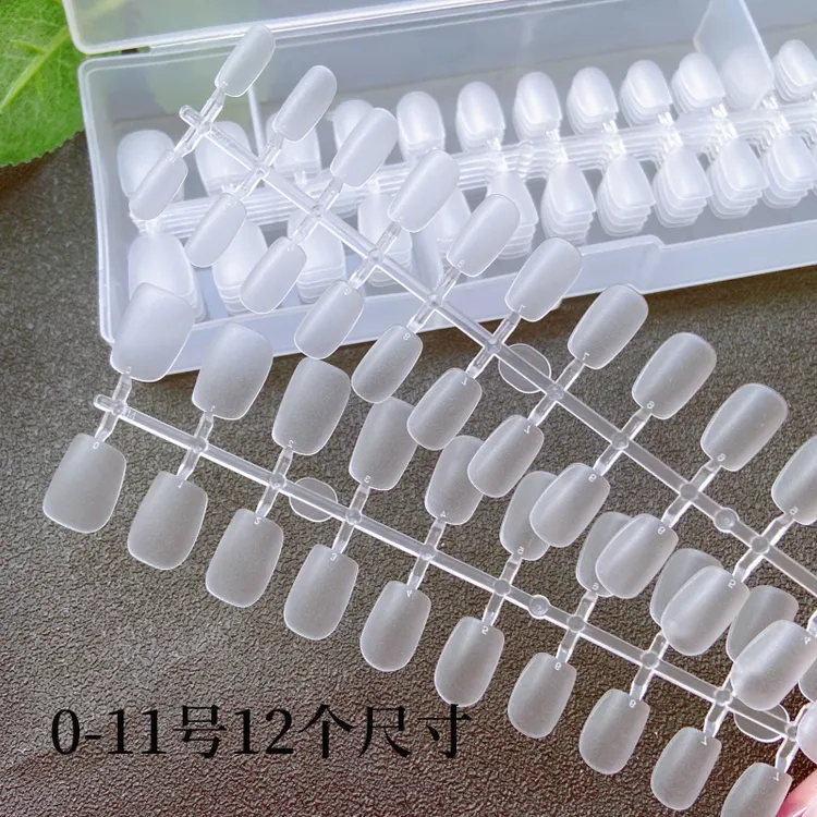 超薄小短方指甲贴片裸感磨砂免打磨甲片2024年新款穿戴甲专用单号