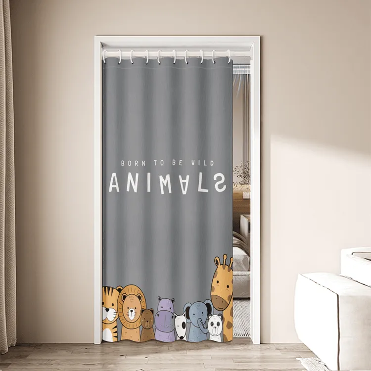 卧室打孔门帘隔断帘夏季防尘防冷气隔热免打孔遮光卫生间遮挡帘