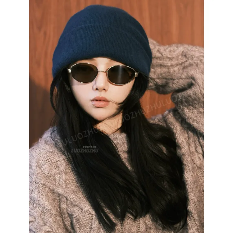 罗猪猪/【平安喜乐】糯软软100%羊毛高品质秋冬针织帽子冷帽