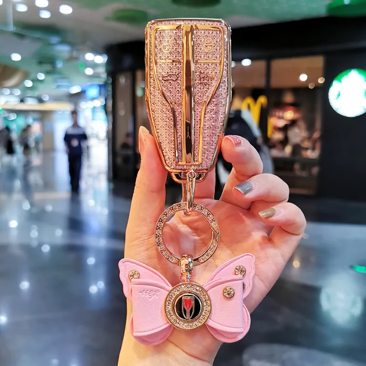 红旗钥匙套H9汽车HS5壳hs7包H9扣E-QM5男E-HS3/E-HS9高档女钻石纹