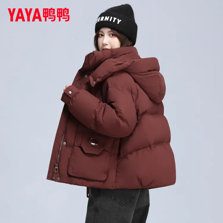 YAYA/鸭鸭羽绒服女2025秋冬新品时尚宽松休闲保暖加厚女士外套