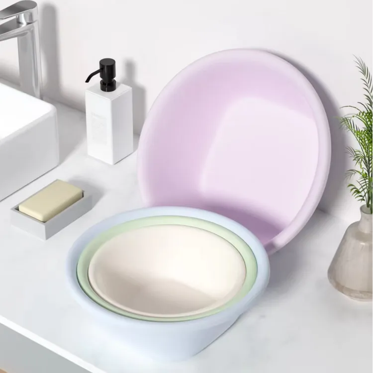 洗脸盆4件套加厚耐用圆形家用【特大+大+中+小】