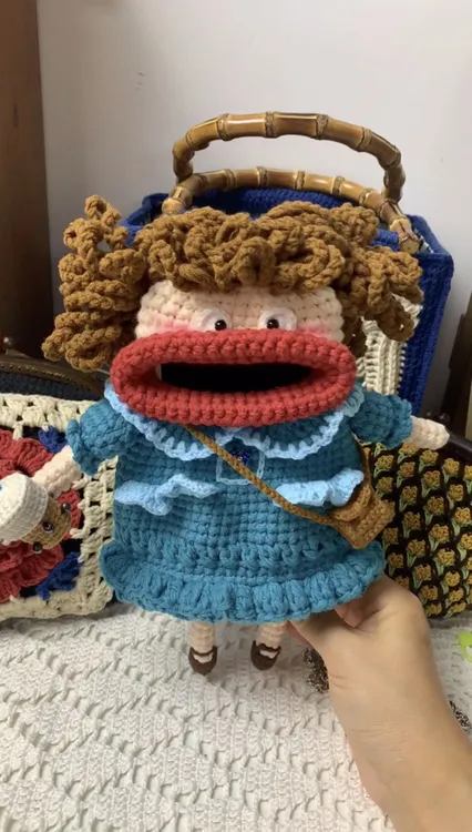 纯手工毛线钩织成品单价链接