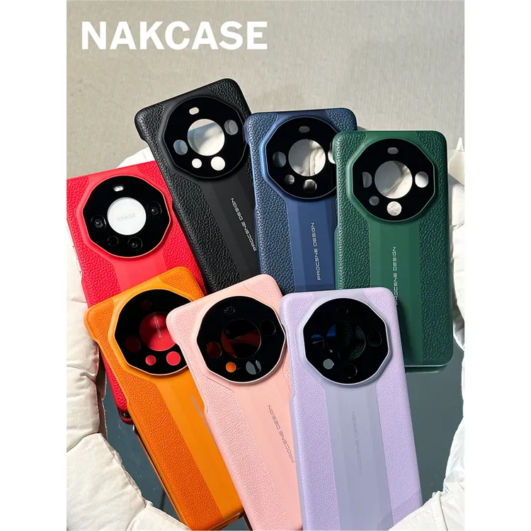奢华创意保时捷全包小众手机壳适用华为mate60pro闪粉防摔mate60
