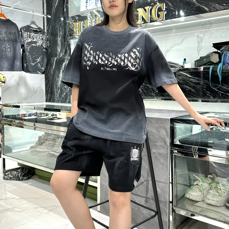 【HUISHANG】情侣款轻奢潮牌夏季新款时尚宽松短袖 S245163