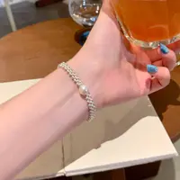 铜合金手链 梅姐饰品74 秋冬珠珠编织轻奢小众精致串珠手饰