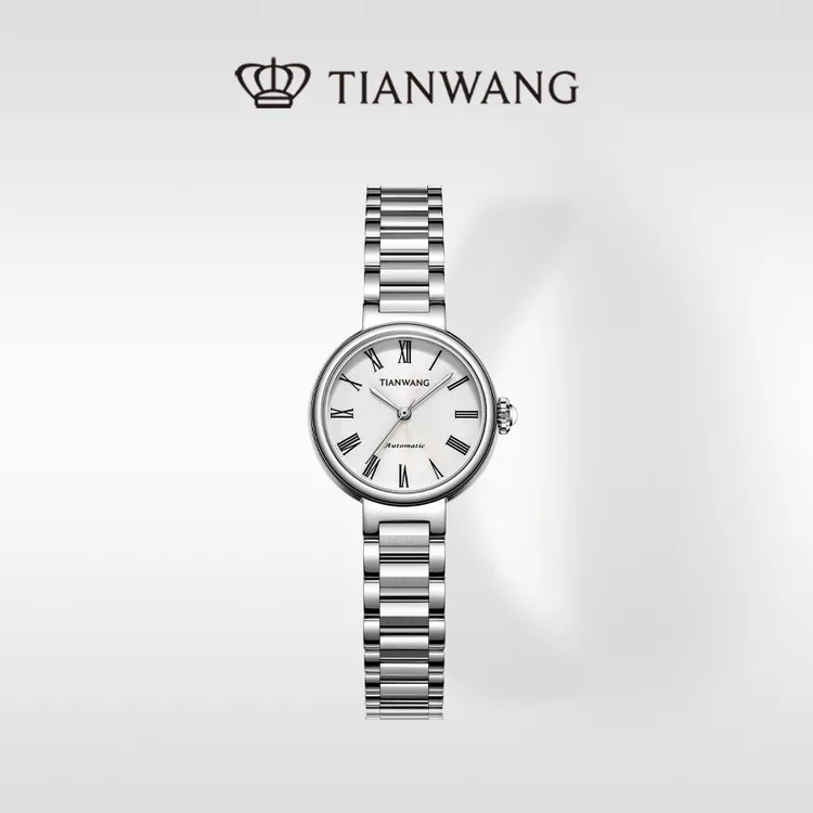 天王表Miss One系列女表商场款时尚国表自动机械银白盘钢带51512