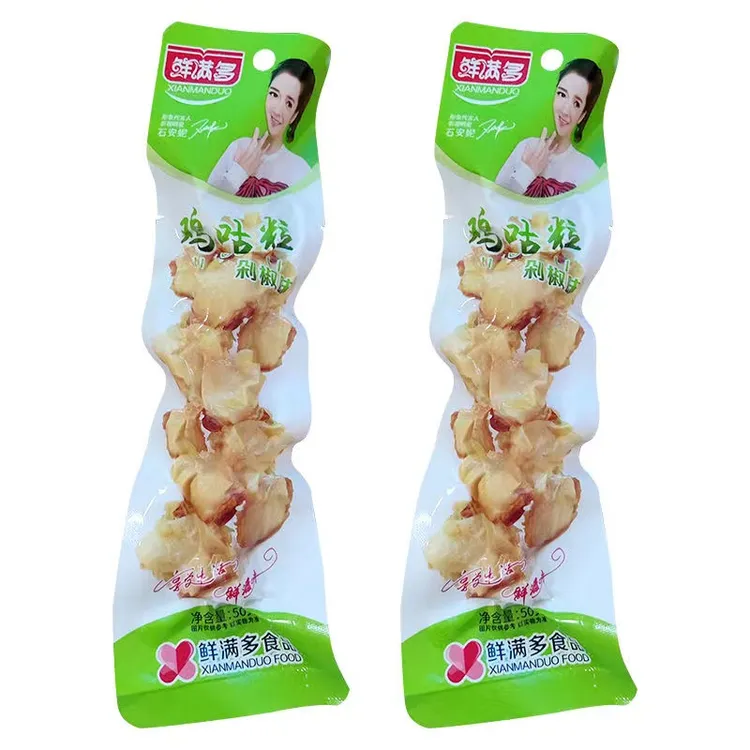 鲜满多50g剁椒味鸡骨粒办公室小吃休闲美味零食