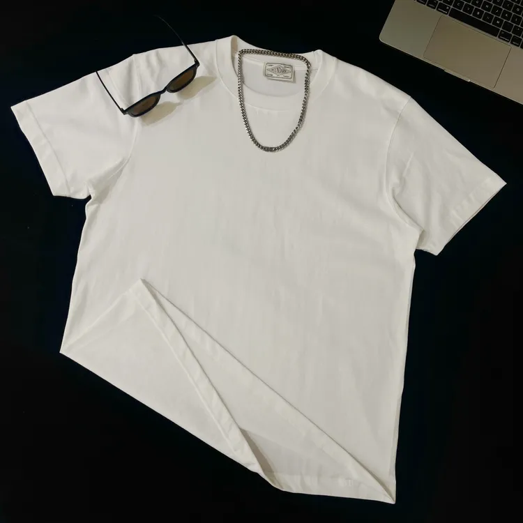 95男装夏季新款纯棉短袖T恤男宽松圆领重磅纯色休闲半袖打底衫潮