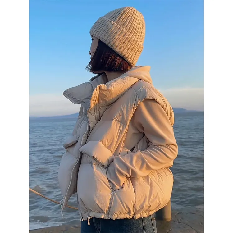 欧货羽绒马甲女秋冬新款2024新款韩版宽松设计感短款马夹坎肩背心