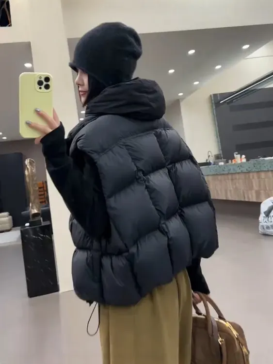 时尚洋气立领百搭马甲女2024秋冬女新款高级感宽松休闲无袖坎肩潮