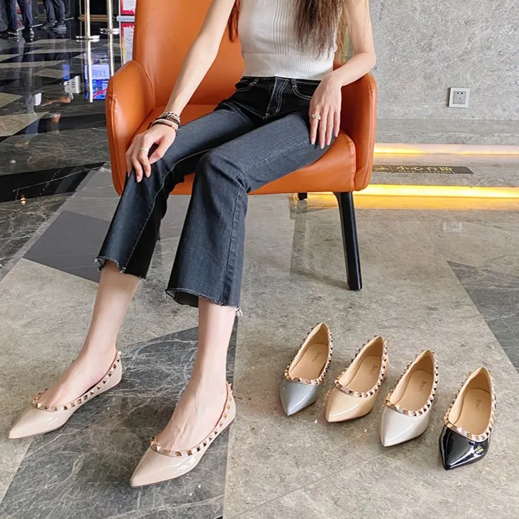 秋季芭蕾风单鞋气质RiEt女浅口尖头百搭软底女款2025平底鞋女单鞋