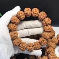 【梅花双龙】保真金刚菩提梅花双龙原皮原色龙脊凸出帝王龙手串