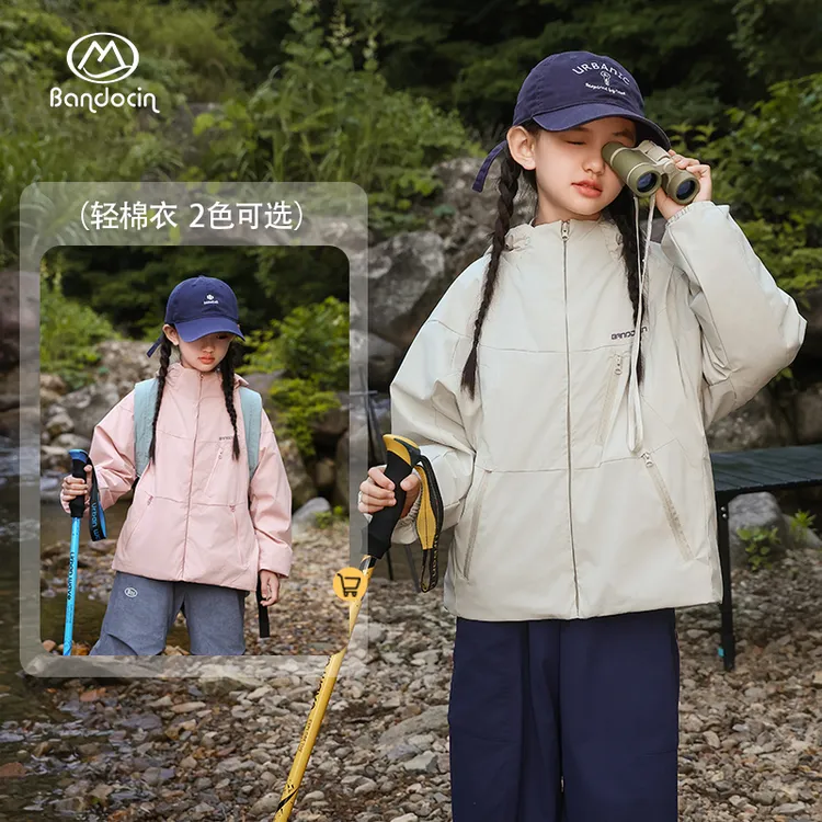 BANDOCIN/半度闲保暖秋冬轻棉衣女童防风冬季棉服外套萌娃穿搭