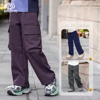 BANDOCIN/半度闲男女童街头户外潮款休闲保暖加绒宽松裤子休闲裤