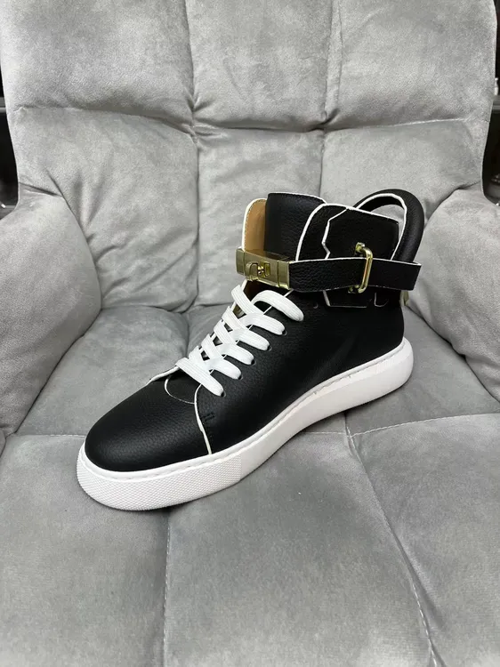 锁头鞋潮鞋男款皮鞋小白鞋巴黎高帮鞋增高冬季新款