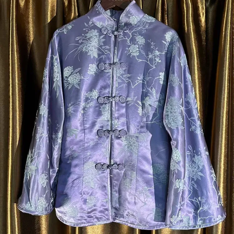 【如意家香云纱】a255 复古古风中式加厚日常中国风印花秋冬