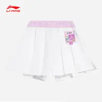 李宁夏季女童休闲透气百搭时尚舒适宽松速干裙裤YSKT018-B品