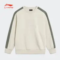 李宁卫衣男童冬季运动时尚系列加绒宽松套头无帽卫衣YWDT275-B品