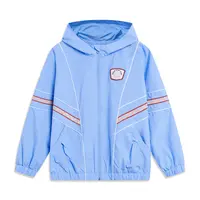 李宁童装女童风衣舒适透气时尚百搭宽松运动休闲上衣YFDT082-B品