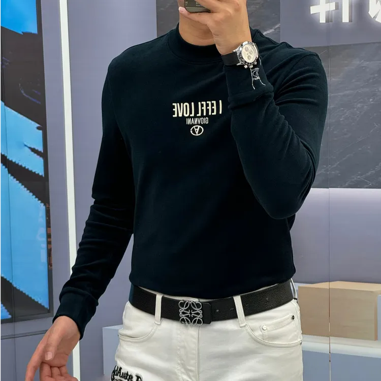 轩诚秋冬烫印休闲时尚百搭弹力亲肤柔软烫钻长袖打底衫