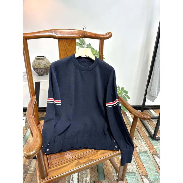 M006tb双臂彩条纹色织一体100棉套头毛衣打底衫外套内搭百搭休闲