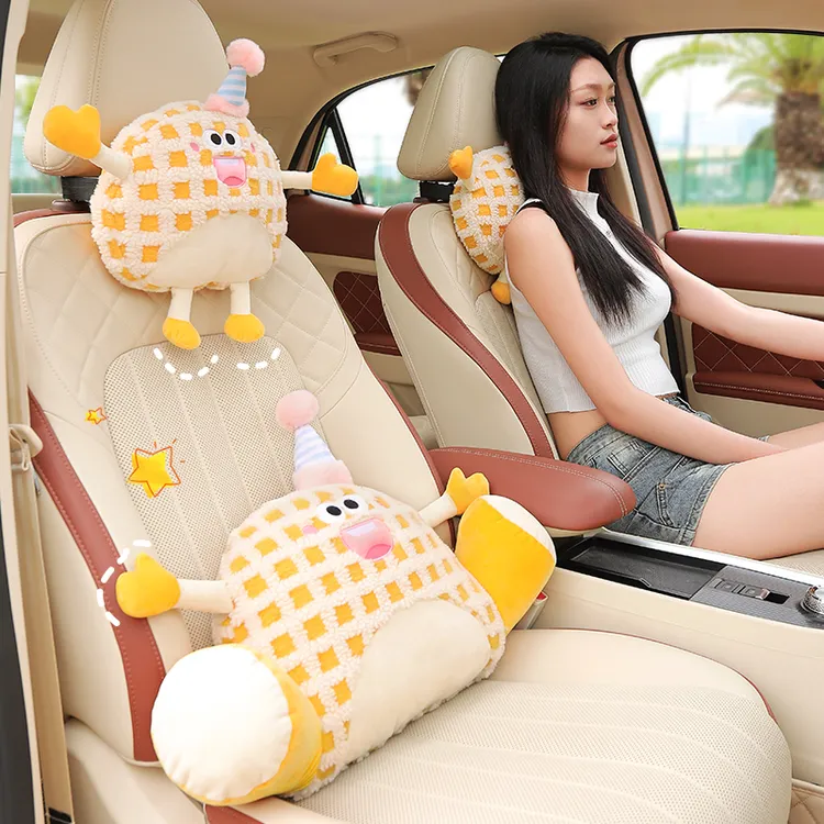 汽车头枕腰靠四季车用护颈枕卡通创意车内靠枕座椅枕头车载腰靠女
