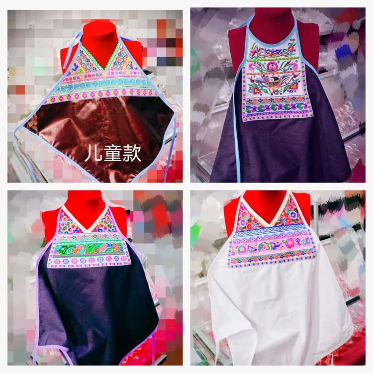 广西融水苗族侗族瑶族肚兜新款上市2024单个侗族服装肚兜年轻款
