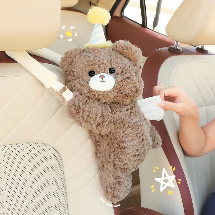 车载纸巾盒创意可爱挂式抽纸盒车内用纸巾挂袋女士车上漂亮纸巾盒