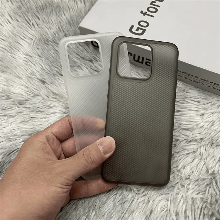适用小米14手机壳pp壳防指纹13pro轻薄磨砂超薄13ultra斜纹手机壳