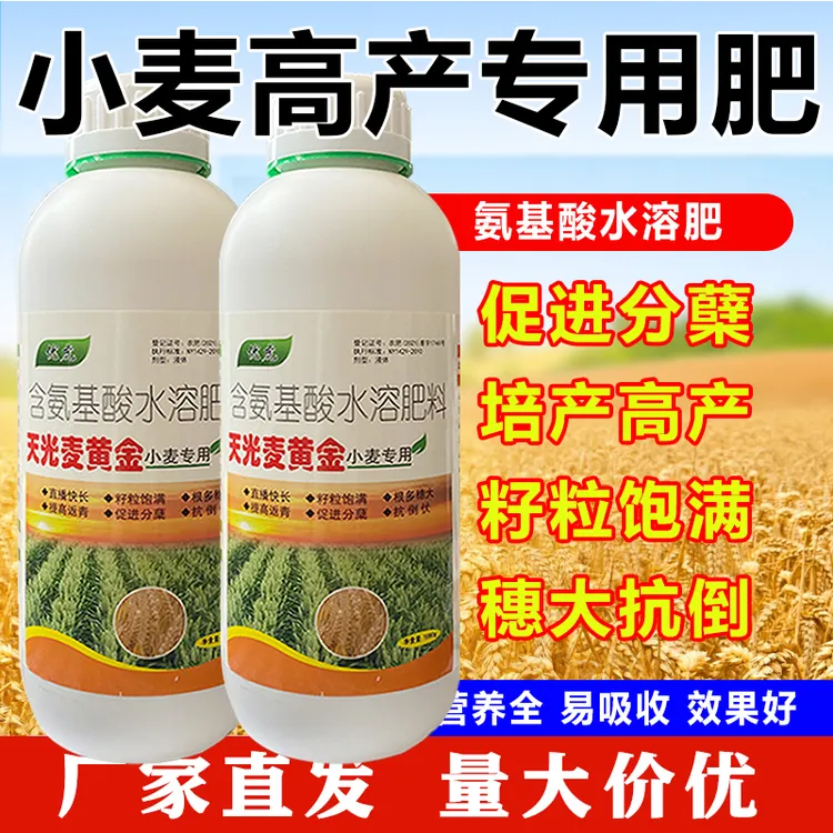 优虎麦黄金小麦高产专用叶面肥小麦壮苗控旺增产分蘖抗倒伏灌浆肥