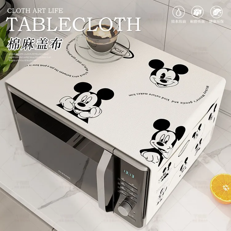 微波炉防尘罩通用双开门冰箱顶防尘盖布巾防水洗衣机盖巾新款防晒