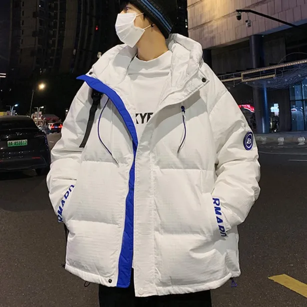 青少年秋冬季新款大童学生棉衣保暖防寒加厚韩系连帽棉衣外套棉服