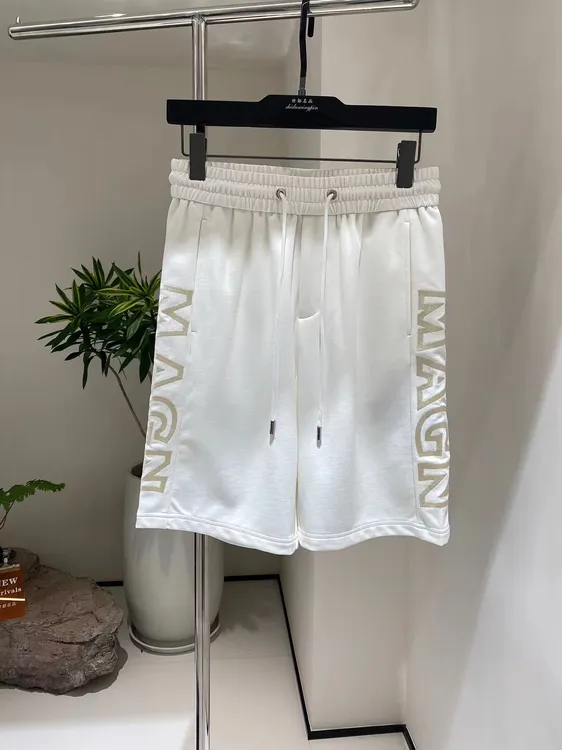 MANGANO男士白色时尚logo刺绣个性百搭短裤休闲裤情侣夏季简约