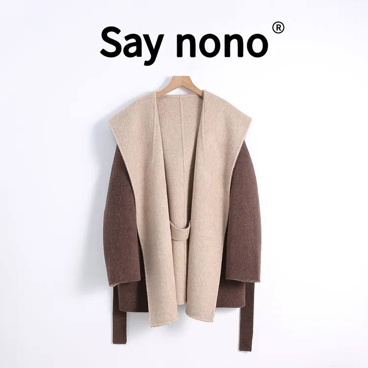 懒猫nono│Saynono 甜黛莉丝＿大翻领气质韩版收腰外套 /SYAB59615