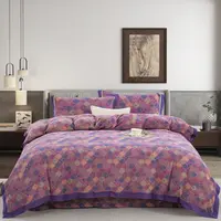 【花漾优选】-朝花夕拾-A类全棉双层纱色织提花四件套柔软亲肤纱布