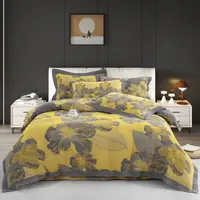 【花漾】-池晚莲芳-A类全棉双层纱色织提花四件套柔软亲肤纱布