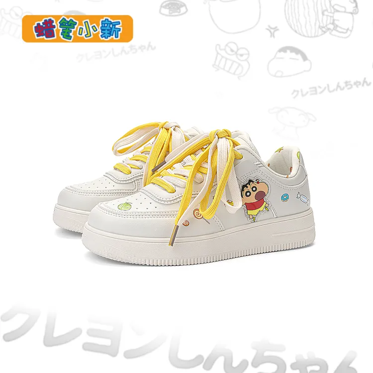 蜡笔小新鞋子男款秋季透气运动鞋2025新款情侣百搭干净感痞帅男鞋