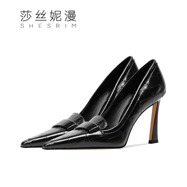 【Y时装周】秋冬季新款时尚百搭尖头高跟鞋女性感气质浅口职业单鞋