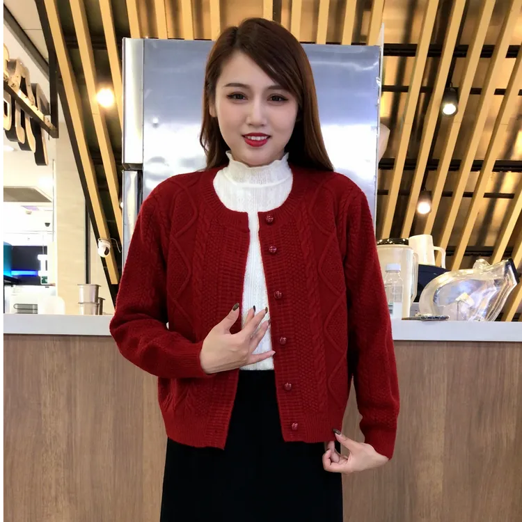 2024秋冬季短款新款女装毛衣针织衫小众香风外套宽松开衫上衣