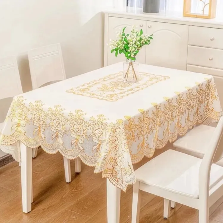 （1米宽X1.5米长）升级版烫金桌布茶几布餐桌布防水防烫防滑免洗