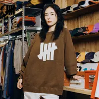 【李晨nic】UNDEFEATED五条杠流光风美式LOGO毛衣UE43GKR02M