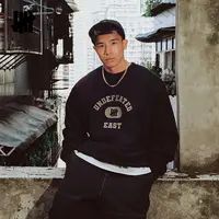 【李晨nic】UNDEFEATED五条杠美式运动圆领长袖卫衣UI43GKC02M