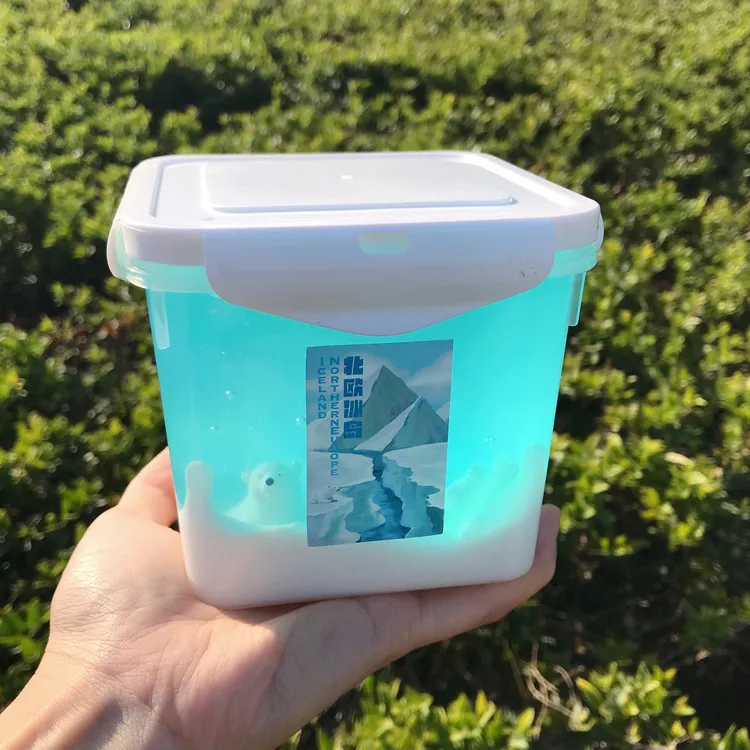 【北欧冰岛】透明假水与白胶的组合 每盒都有北极熊和雪花装饰