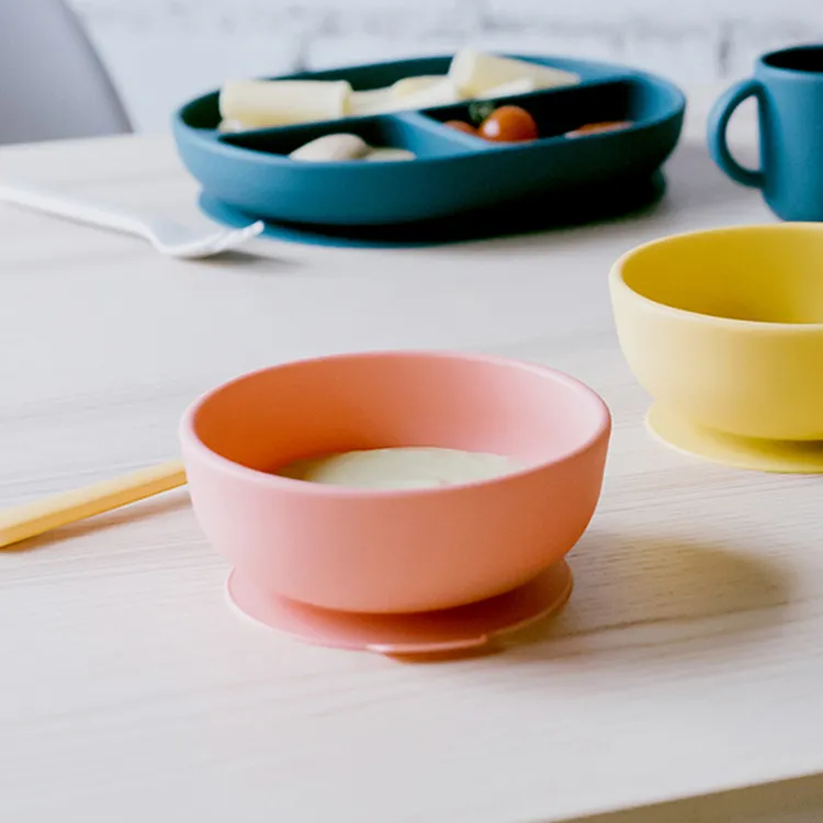 法国EKOBO竹纤维抑菌宝宝辅食勺2个+硅胶碗（共3件）装