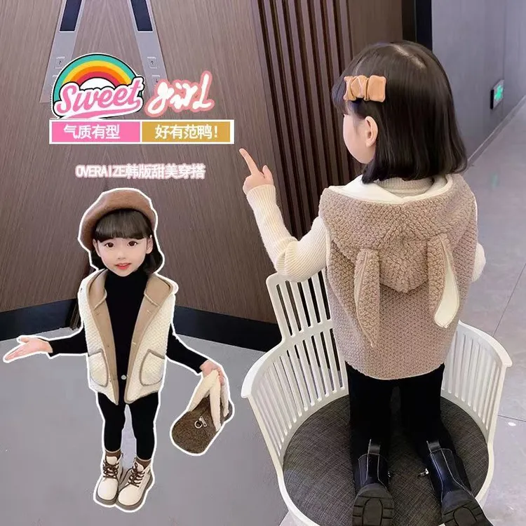 女宝宝秋款马甲外穿春秋洋气时髦儿童2025新款网红外套女童潮